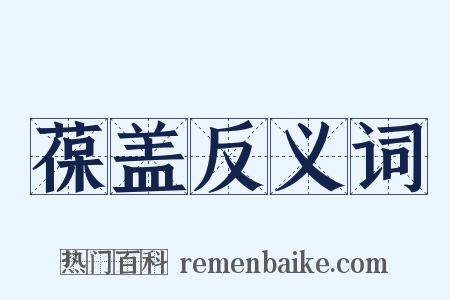 葆盖反义词是什么意思的图片